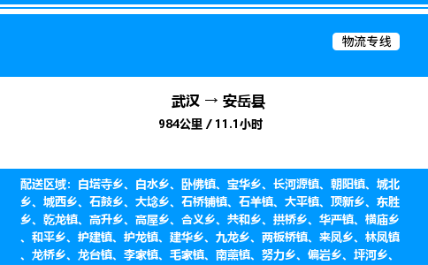 武漢到安岳縣物流專(zhuān)線-武漢至安岳縣貨運(yùn)公司